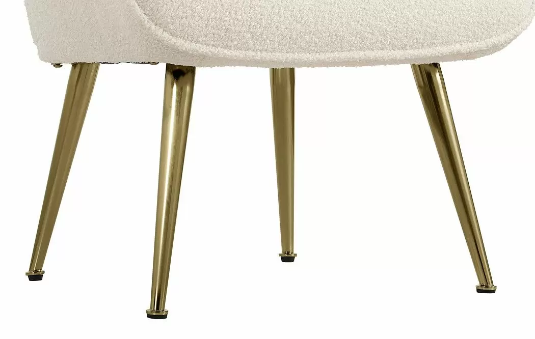 Кресло и оттоманка Hygge, слоновая кость/золото - фото 7