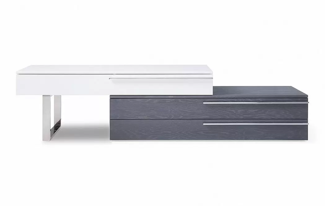 Тумба TV Arrow, белый/серый