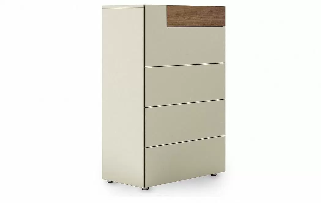 Комод высокий Almeria (5 ящиков), песочный/орех