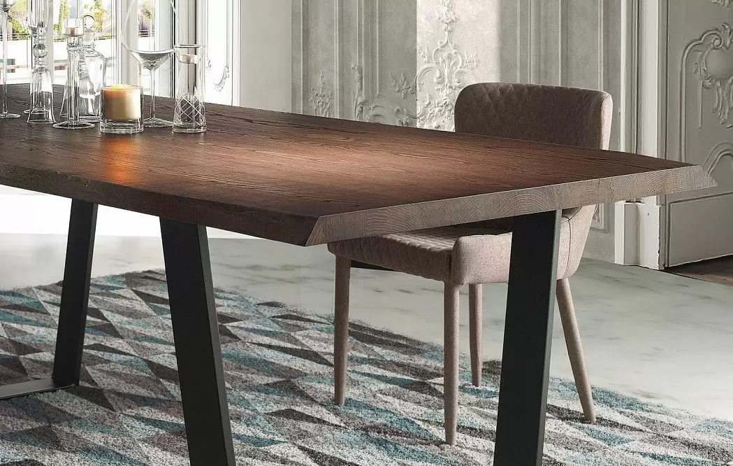 Стол DT-100 Nayra (160), коричневый гаванский/черный - фото 3