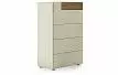 Комод высокий Almeria (5 ящиков), песочный/орех