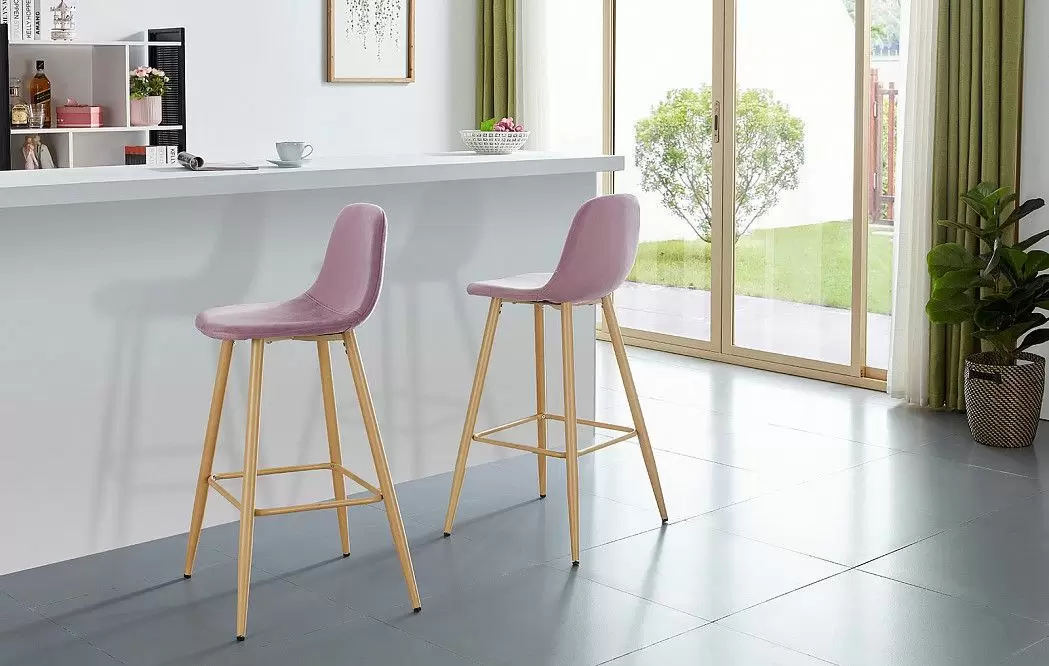 Стул барный Jackson Bar, пепельная роза/дерево - фото 2