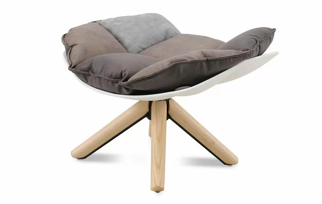 Оттоманка в стиле Husk, коричневый пэчворк