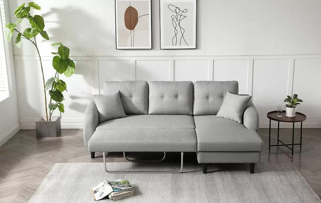 Диван-кровать North угловой (правый), серый - фото 3