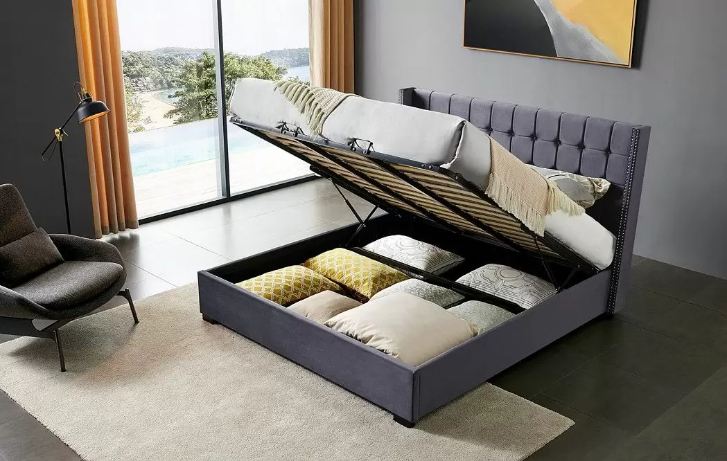 Комплект для спальни Vivien, серый/винтажный орех - фото 2