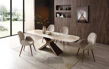 Стол Charlotta + 4 стула Bern