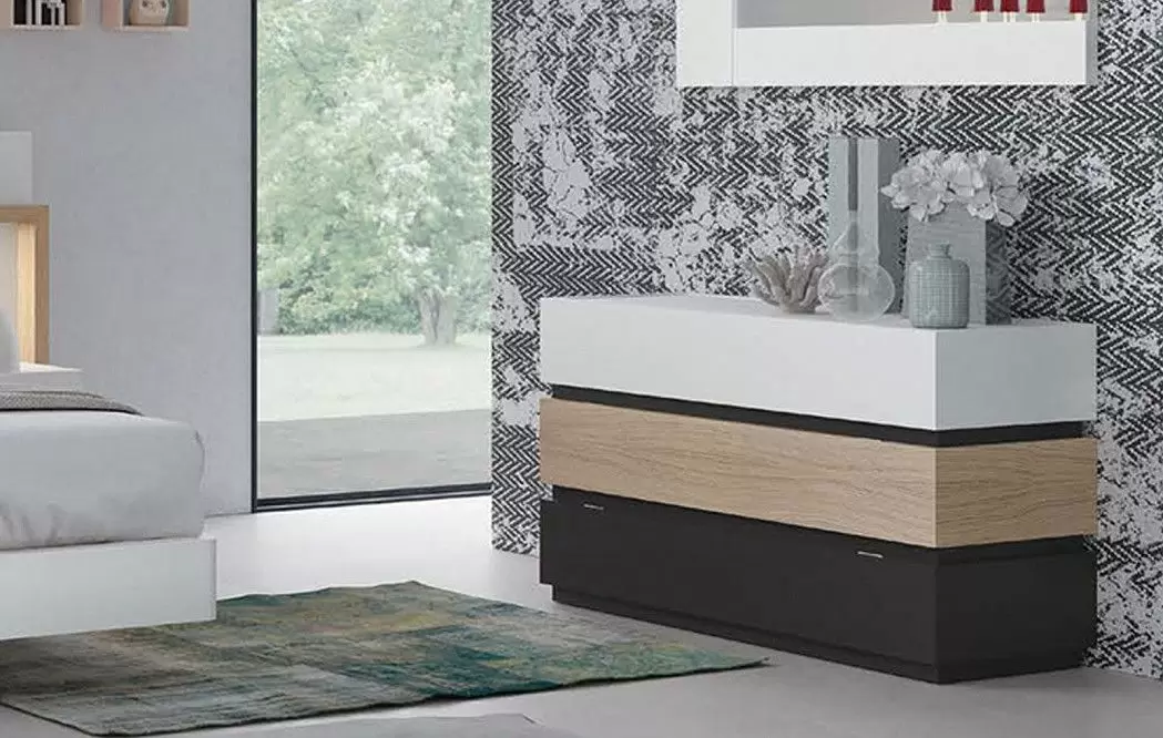 Комплект из кровати Kuffert Class 180x200 и 2х тумб Top, дуб/графит - фото 17