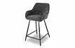 Стул полубарный Edwin, темно-серый/черный