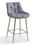 Стул полубарный Joely Bar (65), серый/шампань