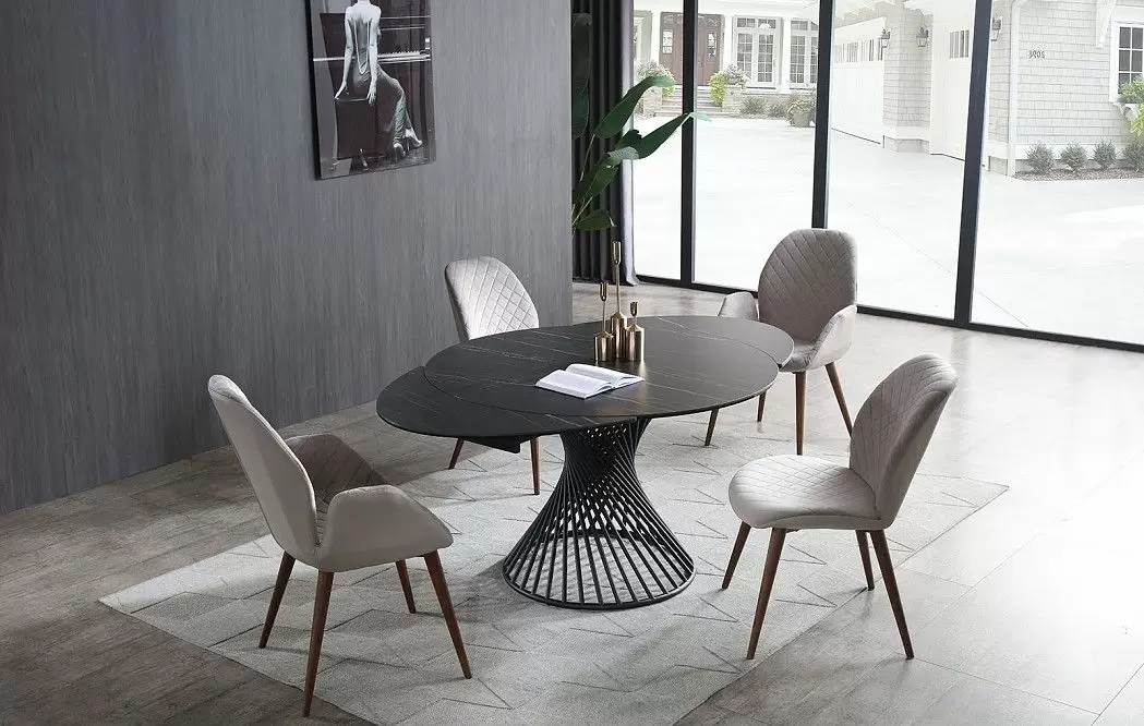 Стул Berta, бежевый/орех - фото 4