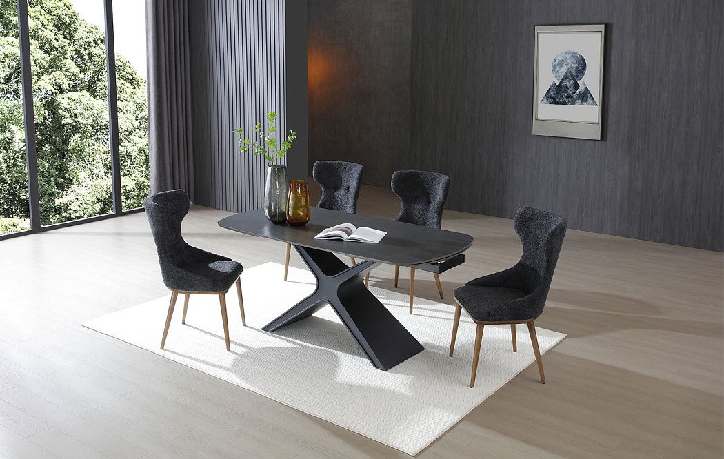 Стул Augusta, графит/орех - фото 5