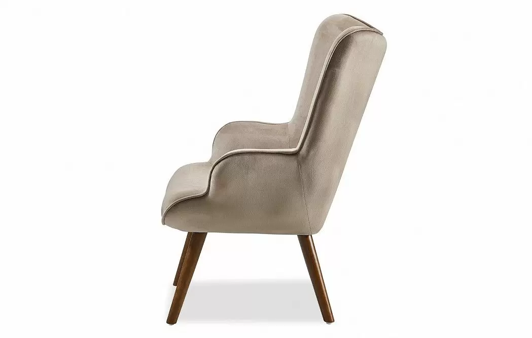 Кресло и оттоманка Hygge, бежевый/орех - фото 8