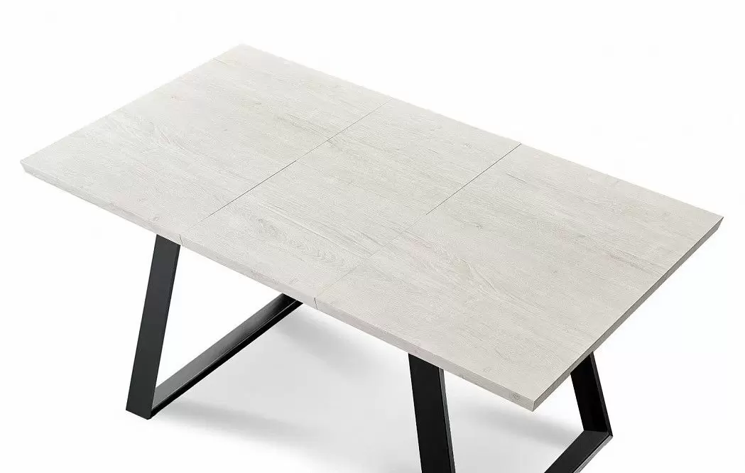 Стол раскладной Denver 110-150, светлый дуб/черный - фото 11