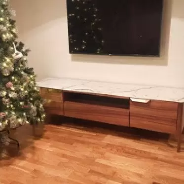 Тумба TV Stanford, орех/мрамор