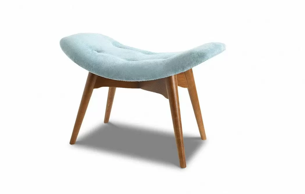 Оттоманка Contour, мятный голубой/коричневый