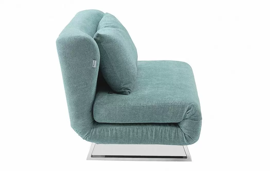 Диван-кровать Rosy 2-х местный, бирюзовый/хром - фото 9