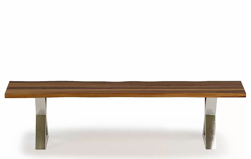 Скамья Alabama (200) из слэба, шишам/сталь - фото 3