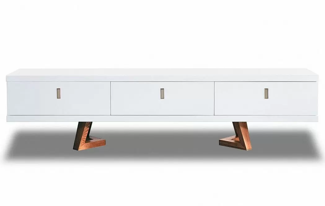 ТВ Тумба Avalon, белый/орех