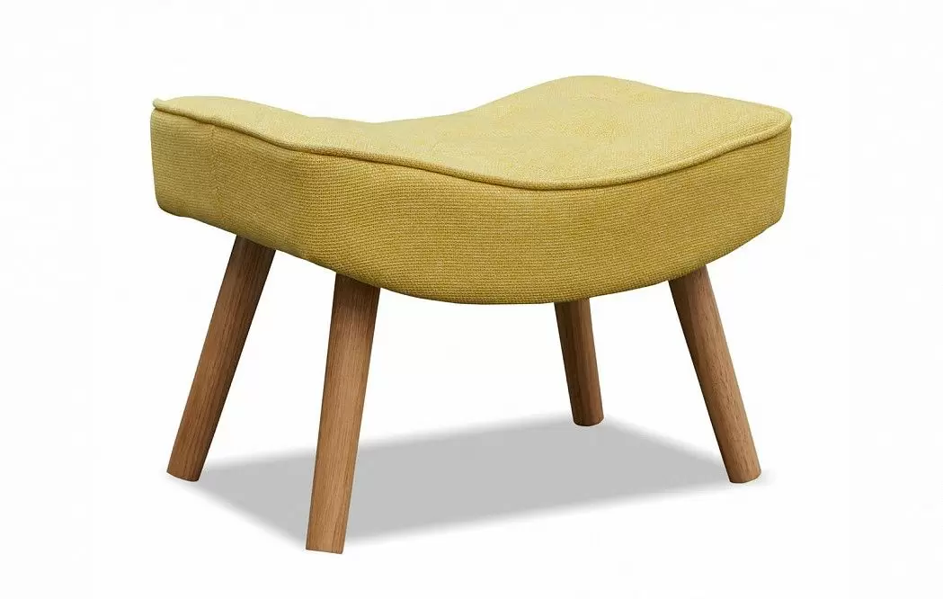 Кресло и оттоманка Hygge, желтый/натуральный - фото 12