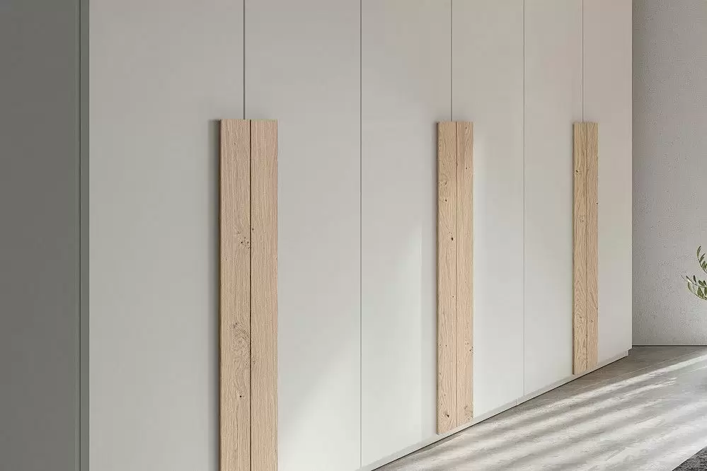 Шкаф DOBLE с 6 распашными дверями 291,5 H240, каменный/дуб (YM507) - фото 2