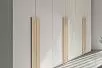 Шкаф DOBLE с 6 распашными дверями 291,5 H240, каменный/дуб (YM507)