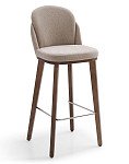 Стул полубарный Clara (65), бежевый/орех