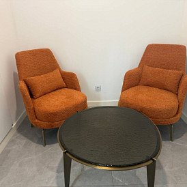 Стол журнальный Joy (117), коричневое стекло