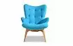 Кресло с оттоманкой Contour, голубой