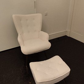 Оттоманка Hygge, темно-бирюзовый/орех