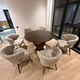 Стул Simona, песочный/орех