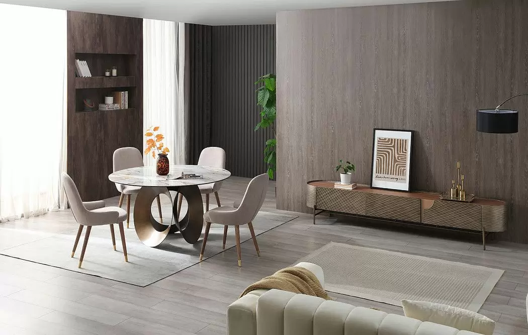 ТВ Тумба Emily, орех/бронза - фото 2