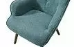 Кресло и оттоманка Hygge, темно-бирюзовый/орех