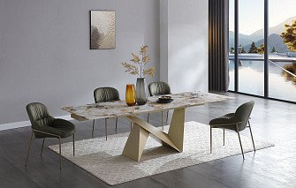 Стол Portofino Champagne + 4 стула Monica