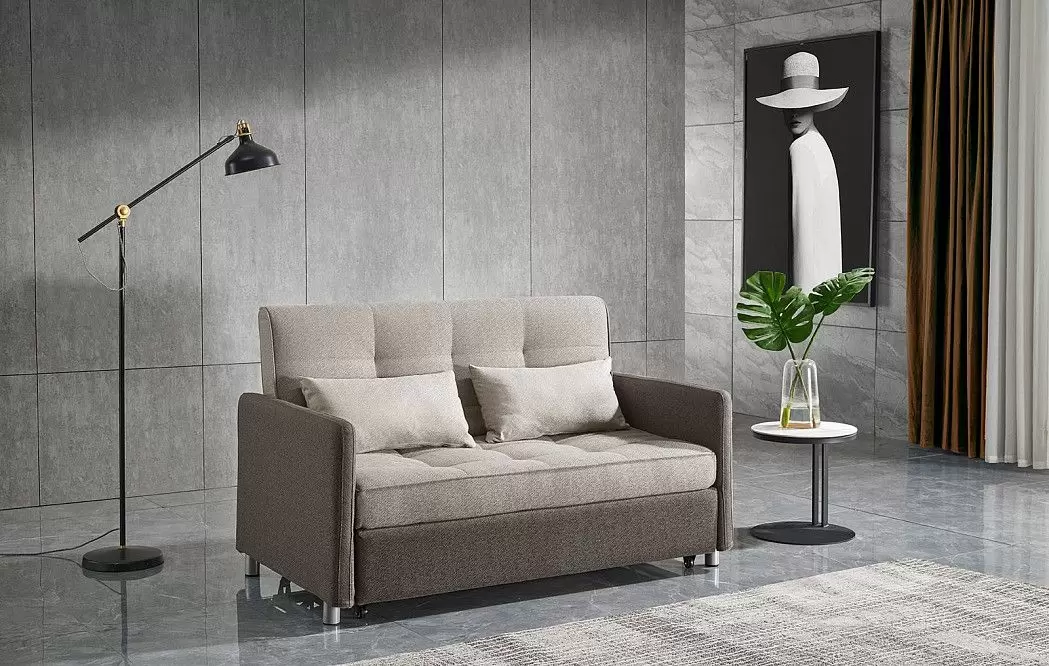 Диван-кровать Claire (1,5-спальный), бежевый/коричневый