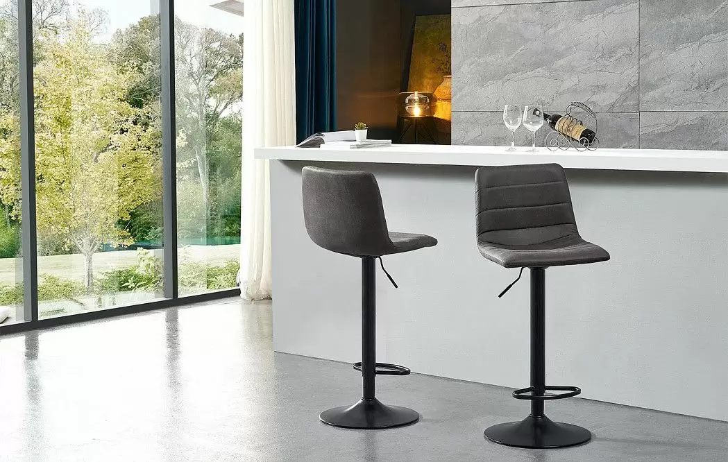 Стул барный Glover, серо-коричневый/черный - фото 2