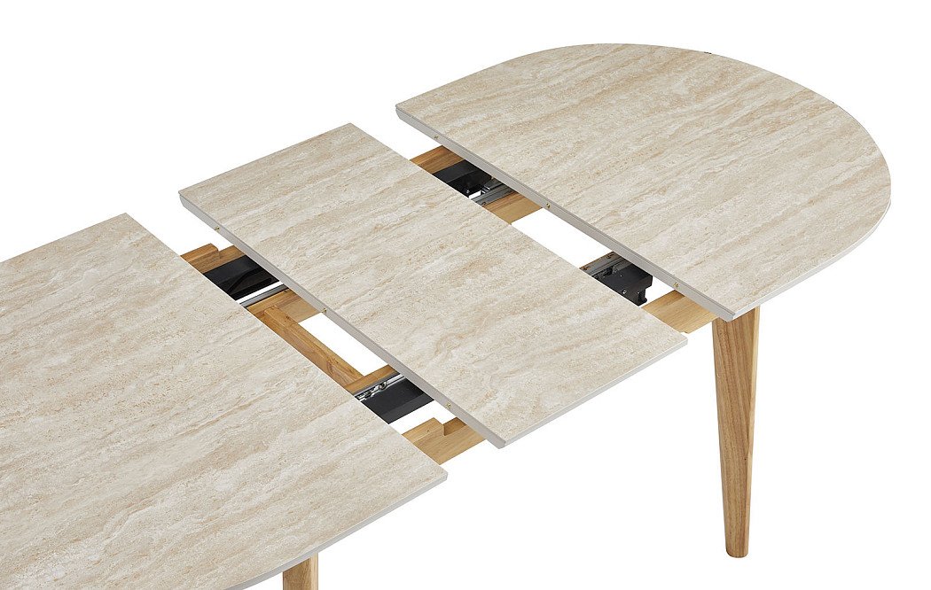 Стол раскладной Elsa 140-180, керамика травертин - фото 6