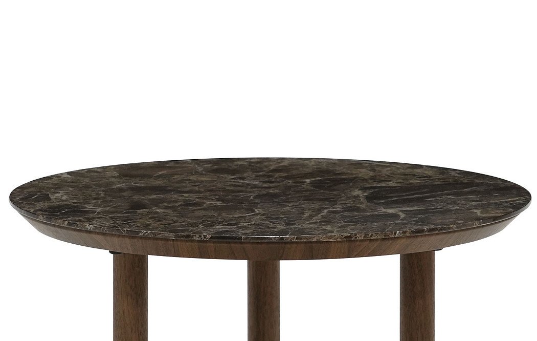 Стол журнальный Candy (45), мраморное стекло/орех - фото 3