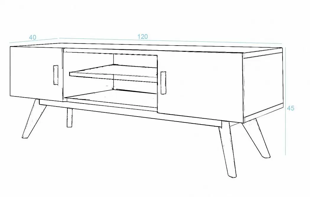 Тумба TV Tenerife, белый/дуб - фото 3