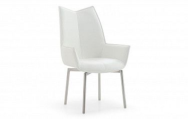 Стул Renzo, белый/стальной