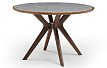 Стол Tango 120, серая керамика/орех
