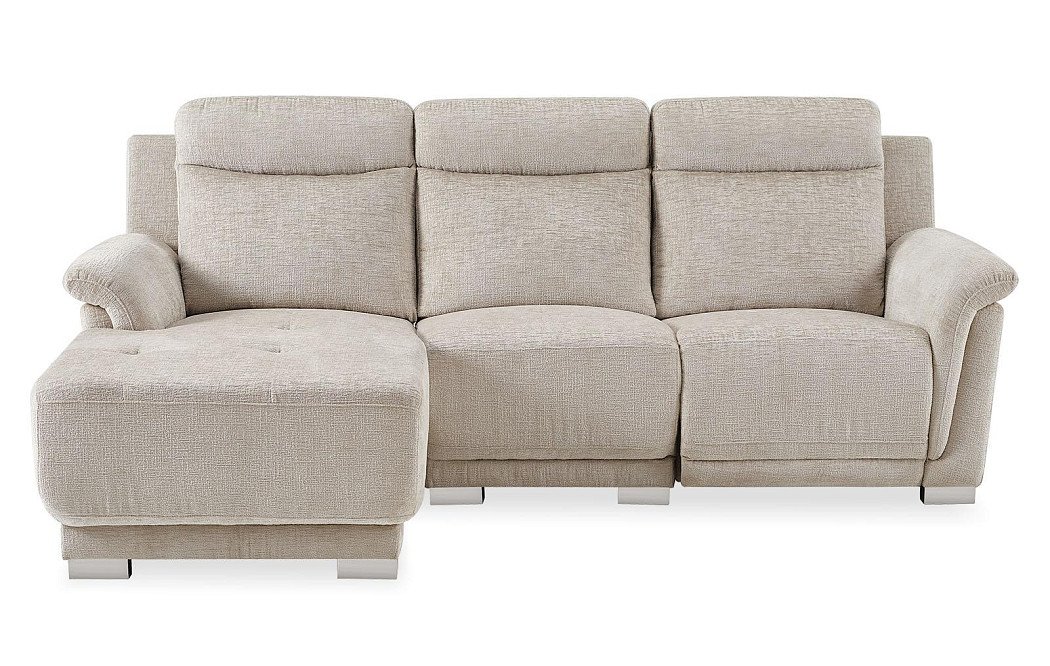 Диван-реклайнер Jonathan угловой (левый), бежевый - фото 7