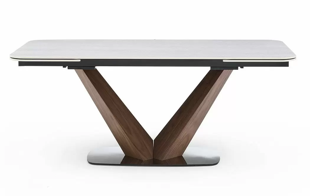 Стол раскладной Veronica 160-240, серая керамика/орех - фото 7