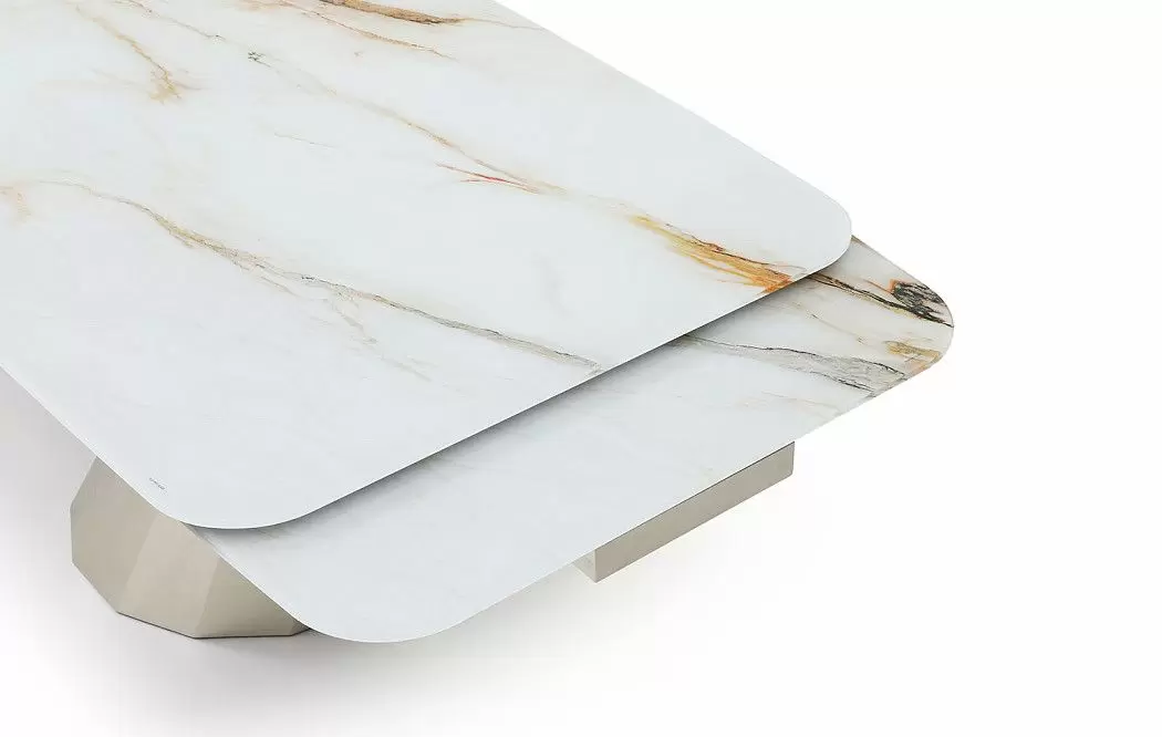 Стол раскладной Allegra 180-260, стекло 3D/шампань - фото 11