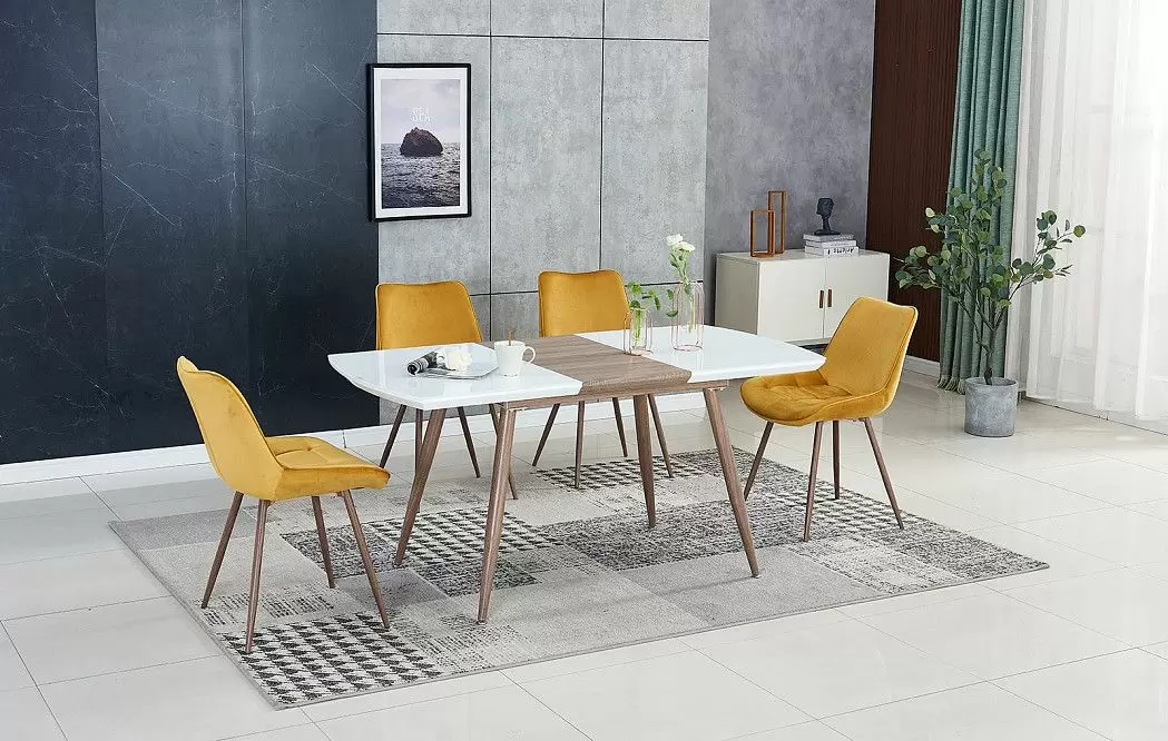 Стол раскладной Fredric 120-160, белый/дуб - фото 11