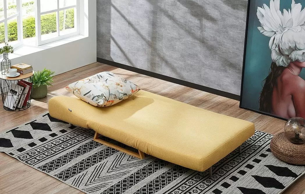 Кресло-кровать Rosy, желтый/цветочный принт - фото 2