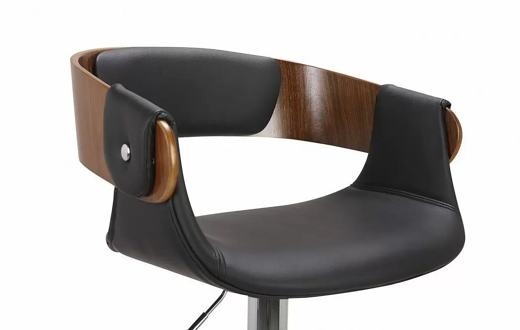 Стул барный Retro Bar, черный/орех - фото 4