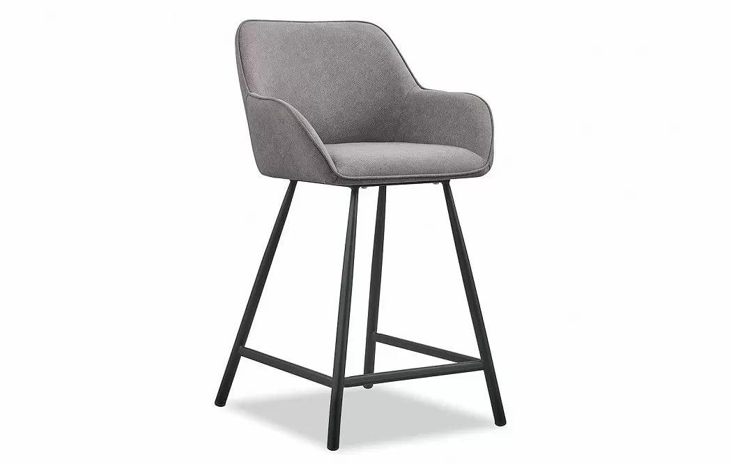 Стул полубарный Kevin (58), серый/черный
