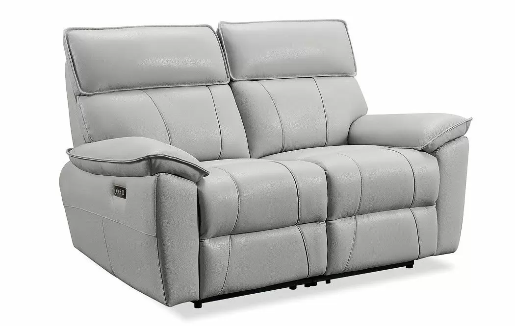 Диван-реклайнер Allison 2-х местный, светло-серый - фото 6