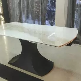 Стол раскладной Claudia 160-240, бежевая керамика