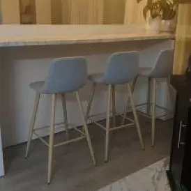 Стул полубарный Jack (60), бежевый/черный